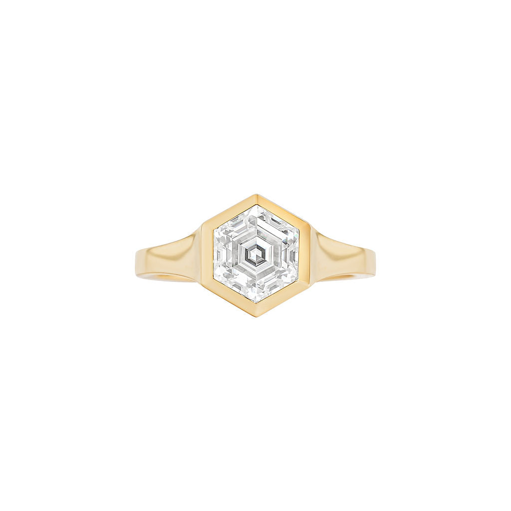 Tabitha Hexagon Lab Grown Engagement Ring – Hera