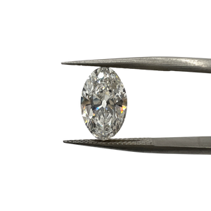 Antique cut elongated oval lab-grown diamond