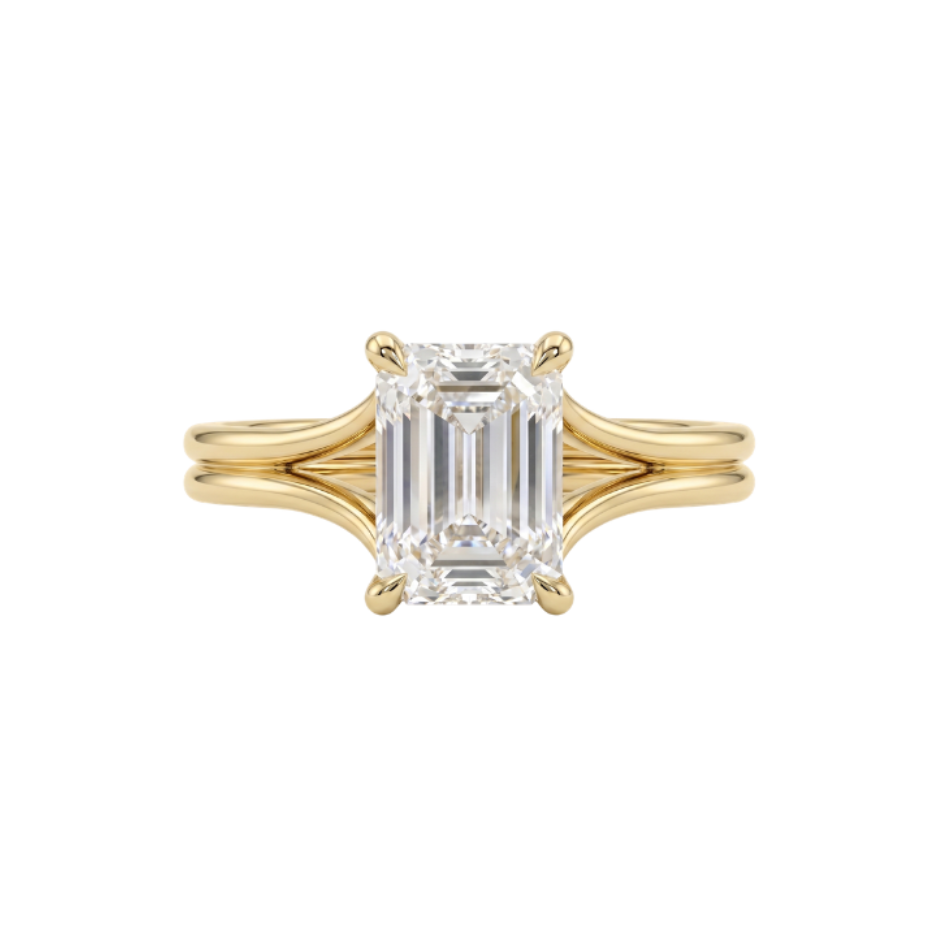 Asa Emerald Cut Lab Grown Diamond Engagement Ring – Hera