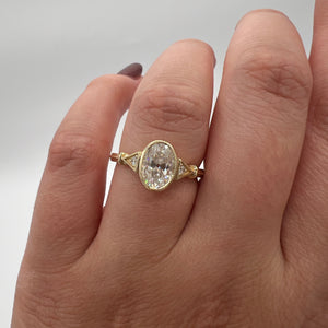 Audrey Lab Grown Antique Oval Engagement Ring – Hera
