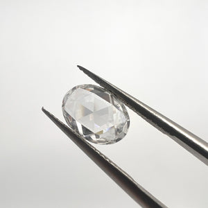 rose cut oval lab-grown diamond