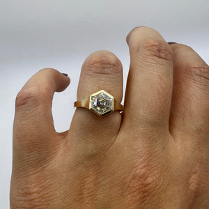 Tabitha Hexagon Lab Grown Engagement Ring – Hera