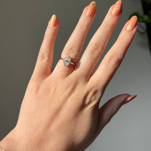 Zelda Antique Oval Moissanite Engagement Ring – Hera