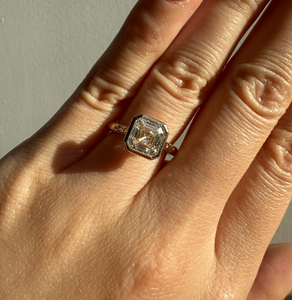 Gaia Asscher Lab Grown Engagement Ring – Hera