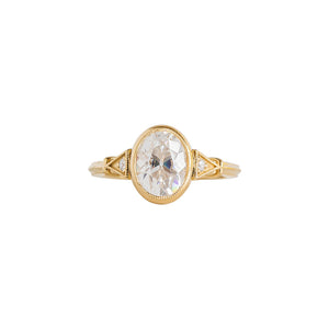 Audrey Lab Grown Antique Oval Engagement Ring – Hera