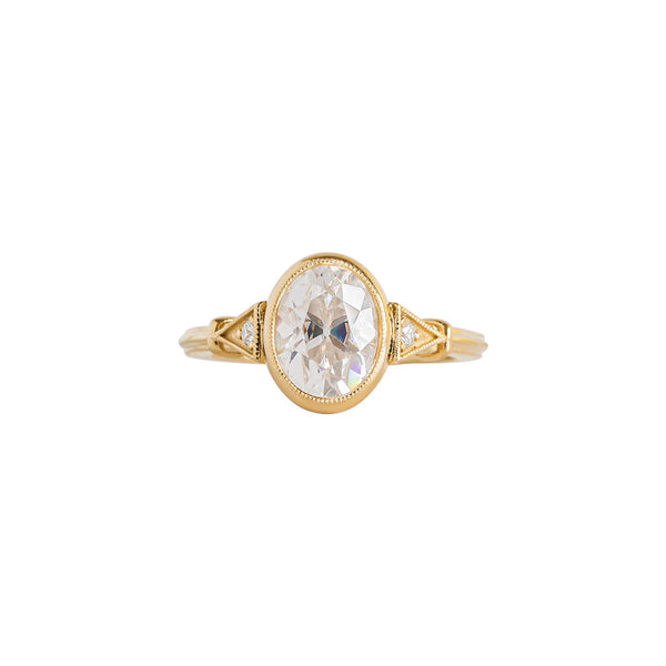Audrey Lab Grown Antique Oval Engagement Ring – Hera